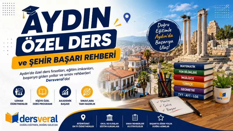 Aydın Özel Ders  ve Şehir Başarı Rehberi Yazı Görseli