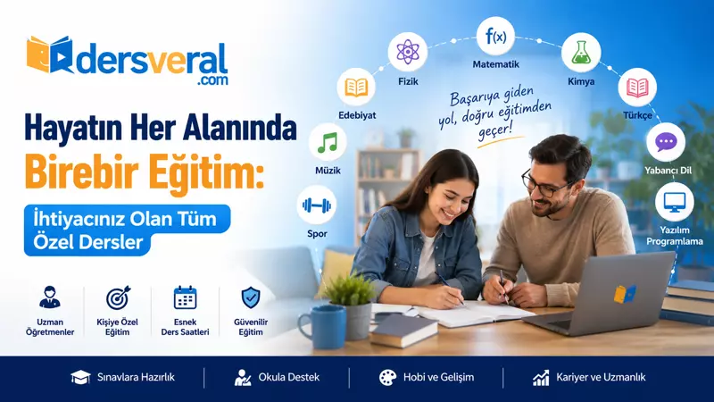 Hayatın Her Alanında Birebir Eğitim: İhtiyacınız Olan Tüm Özel Dersler Yazı Resmi