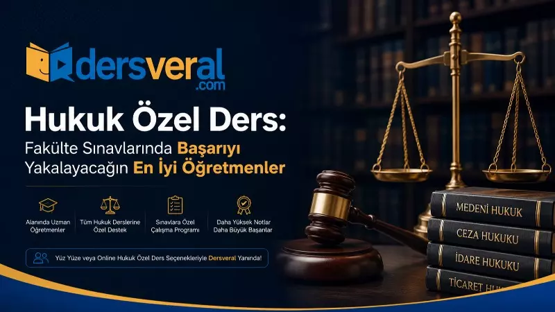 Hukuk Özel Ders: Fakülte Sınavlarında Başarıyı Yakalayacağın En İyi Öğretmenler Yazı Resmi
