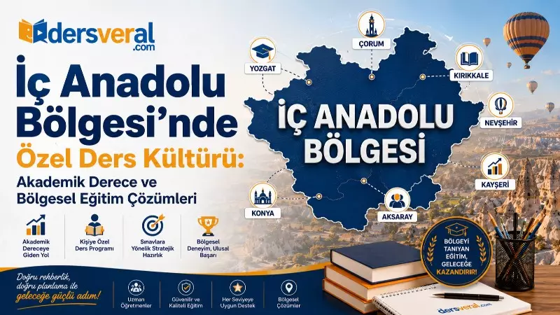İç Anadolu Bölgesi’nde Özel Ders: Akademik Derece ve Bölgesel Eğitim Çözümleri yazısı kapak resmi