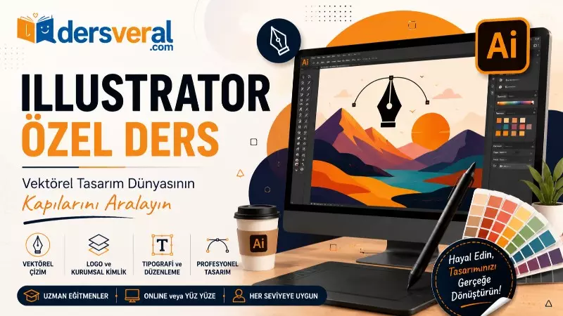 Illustrator Özel Ders: Vektörel Tasarım Dünyasının Kapılarını Aralayın Yazı Resmi