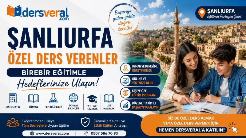 Şanlıurfa Özel Ders Verenler: Birebir Eğitimle Hedeflerinize Ulaşın Yazı Görseli