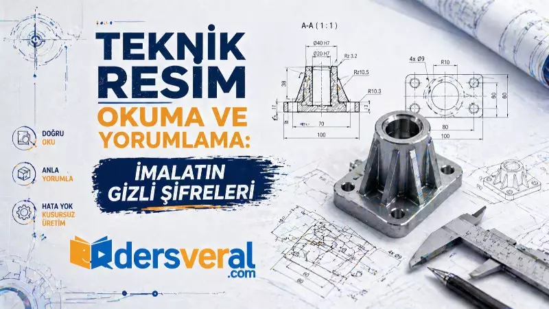 Teknik Resim Okuma ve Yorumlama: İmalatın Gizli Şifreleri Yazı Resmi