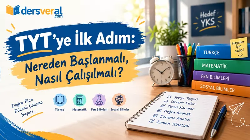 TYT’ye İlk Adım: Nereden Başlanmalı, Nasıl Çalışılmalı? Yazı Görseli