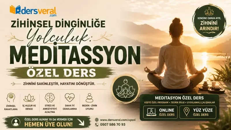 Zihinsel Dinginliğe Yolculuk: Meditasyon Özel Ders Yazısı için Resim