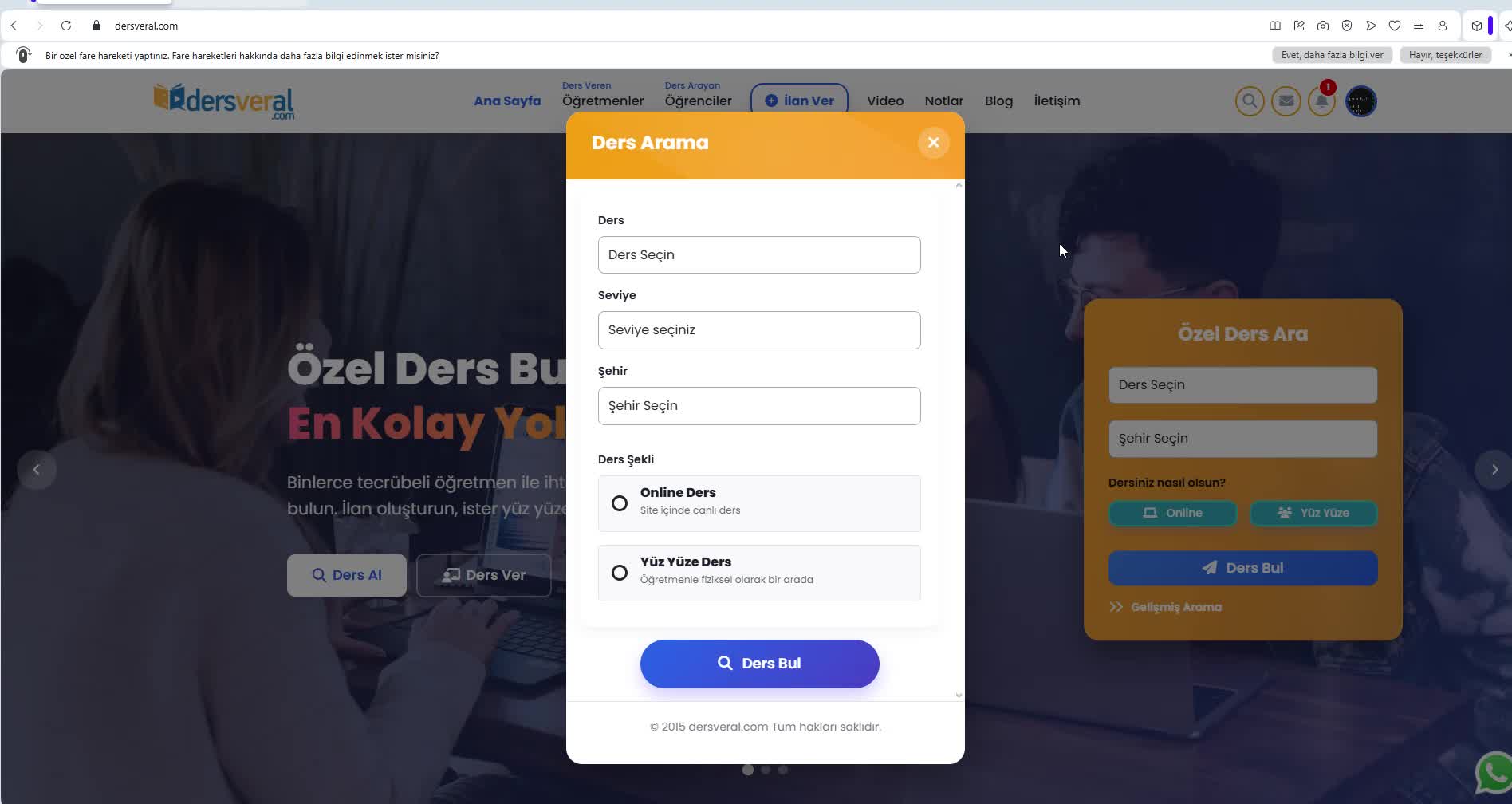 Dersveral.com | Nasıl Özel Ders Öğretmeni Bulurum? video resmi